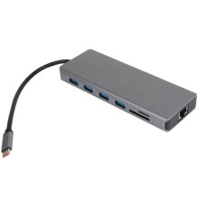 VCOM CU4706 Концентратор TypeC/(2*HDMI+DP)4K*60Hz 3*USB3.0 TC USB2.0 RJ45 SD TF PD audio TC адаптер