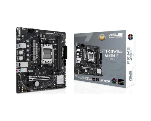 [Материнская плата] ASUS PRIME A620M-E-CSM (Socket AM5, mATX, 2xDDR5(96GB), VGA/DP/HDMI, 1xPCIe 4.0x16/2xPCIe 4.0x1, 1xLAN, 4xSATA 6Gb/s, 1xM.2, 2xUSB 3.2, 4xUSB 2.0, 1xPS/2)