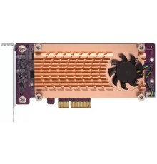 Плата расширения/ QNAP QM2-2S-220A Dual M.2 22110/2280 SATA SSD expansion card (PCIe Gen2 x2), Low-profile bracket pre-loaded, Low-profile flat and Full-height are bundled (shorter version to support 