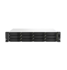 Сетевое хранилище без дисков/ SMB QNAP TS-1264U-RP-4G NAS 12 HDD trays, rackmount 2U, 2 PSU. 4-core Intel Celeron N5095 2.0-2.9 GHz, 8 GB RAM up to 8 GB, 2x2.5 Gigabit Ethernet, 2xUSB 3.2 Gen 2 (10Gbp