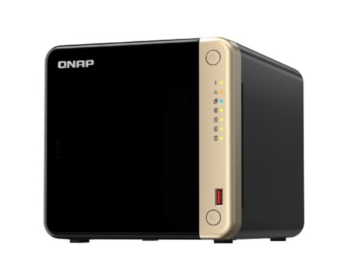 [Дисковый массив] QNAP TS-464-8G Сетевое хранилище без дисков/ SMB NAS 4 HDD trays, 4-core Intel Celeron N5105/N5095 2.0-2.9 GHz, 8 GB RAM (1 x 8 GB) up to 16 GB (2 x 8GB), 2x2.5 Gigabit Ethernet