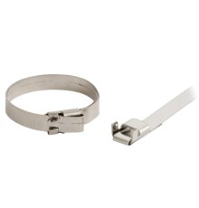 Стяжка металлическая Hyperline FVC-370 370x6мм (упак:100шт) сталь AISI 410L универсальный натуральный