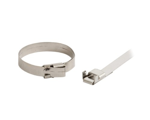 [Патч-корд] Стяжка металлическая Hyperline FVC-370 370x6мм (упак:100шт) сталь AISI 410L универсальный натуральный