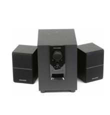 MICROLAB M-106 черный {10 Вт RMS, Распределение мощности 2,5 Вт х 2 +5 W, Нелинейные искажения 0,5% 1 В 1 кГц, Частотный диапазон 35-20 кГц, Соотношение сигнал/шум 75 дБ, Разделение каналов 45 дБ}