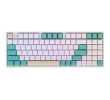 Redragon Беспроводная клавиатура Veigar BT/2.4G/пров.,RGB,бело-голубой [71476]