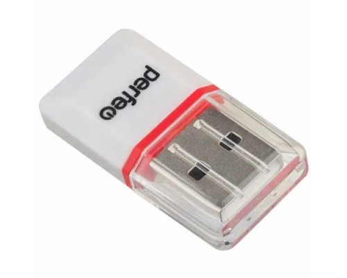 [Устройство считывания] Perfeo Card Reader Micro SD, (PF-VI-R008 White) белый (PF_5056)