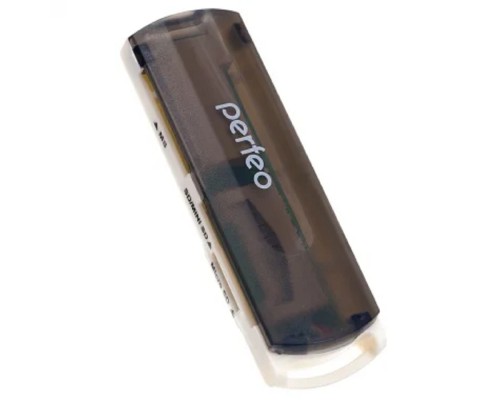 [Устройство считывания] Perfeo Card Reader SD/MMC+Micro SD+MS+M2, (PF-VI-R013 Black) чёрный (PF_4259)