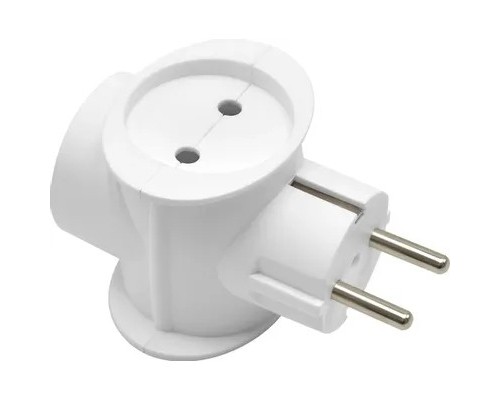 [Сетевые фильтры] Defender Тройник TG-04 3 розетки, заземление, белый [99111]