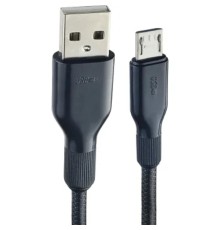 PERFEO Кабель USB2.0 A вилка - Micro USB вилка, силикон, черный, длина 2 м., бокс (U4808)