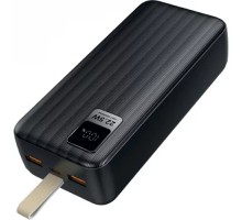 Perfeo Powerbank WATERFALL 30000 mAh/LED дисплей/PD + QC 3.0/Type-C/2 USB/Выход: 5A, max 22.5W/Black (PF_D0174)