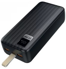 Perfeo Powerbank WATERFALL 30000 mAh/LED дисплей/PD + QC 3.0/Type-C/2 USB/Выход: 5A, max 22.5W/Black (PF_D0174)