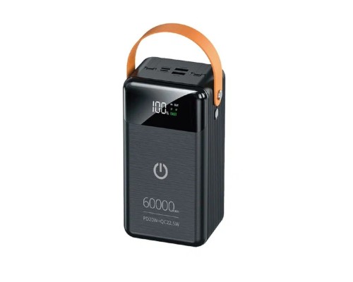 [Аксессуар] Perfeo Powerbank PRODIGE 60000 mAh/LED/PD + QC 3.0/Type-C/Lightning/2 USB/Выход: 5A, max 22.5W/Black (PF_C3697)