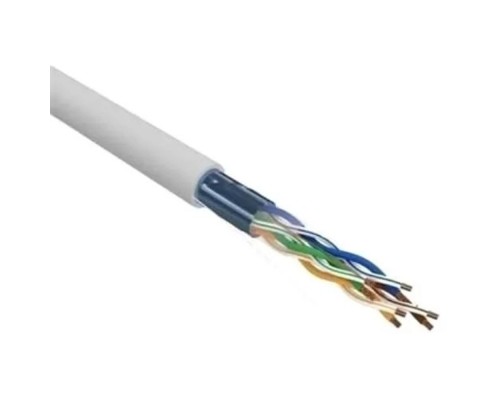 [Экранированная витая пара FTP (бухты)] Rexant (02-0025 ) Кабель витая пара F/UTP, CAT 5e, PVC, 4х2х0,52 мм, 24AWG, INDOOR, SOLID, серый, 305 м PRO