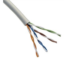 Rexant (02-0005 ) Кабель витая пара U/UTP, CAT 5e, PVC, 4х2х0,52 мм, 24AWG, INDOOR, SOLID, серый, 305 м PRO