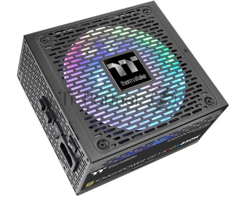 Блок питания Thermaltake ATX 850W Toughpower GF1 ARGB 80+ gold (24+4+4pin) APFC 140mm fan color LED 12xSATA Cab Manag RTL