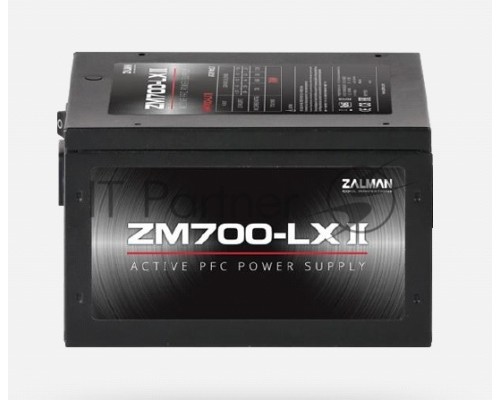 Блок питания Zalman ZM700-LX II (ATX 2.3, 700W, Active PFC, 120mm fan) Retail