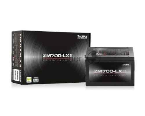 Блок питания Zalman ZM700-LX II (ATX 2.3, 700W, Active PFC, 120mm fan) Retail