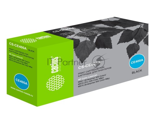 Картридж лазерный Cactus CS-CE400A черный (5500стр.) для HP LJ M551