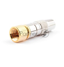 Разьем Cablexpert SPL6-04, F (папа), позолоченный, латунь OD8.5, блистер