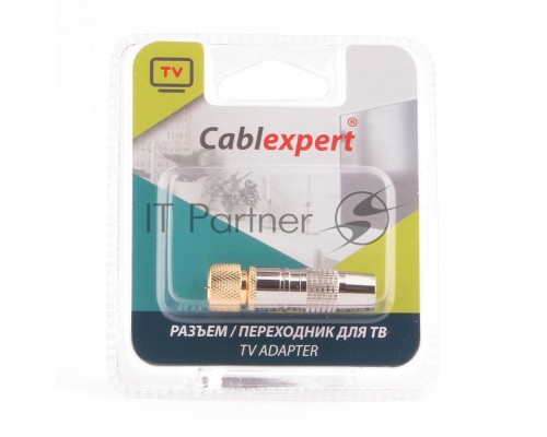 Разьем Cablexpert SPL6-04, F (папа), позолоченный, латунь OD8.5, блистер Разьем Cablexpert SPL6-04, F (папа), позолоченный, латунь OD8.5, блистер