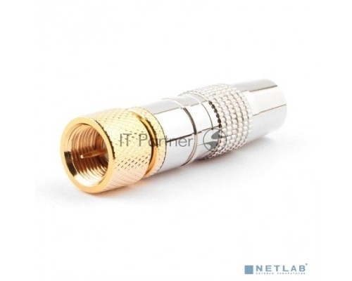 Разьем Cablexpert SPL6-04, F (папа), позолоченный, латунь OD8.5, блистер Разьем Cablexpert SPL6-04, F (папа), позолоченный, латунь OD8.5, блистер