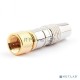 Разьем Cablexpert SPL6-04, F (папа), позолоченный, латунь OD8.5, блистер