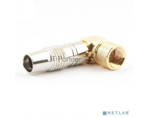 Разьем Cablexpert SPL6-05, F (папа), позолоченный, латунь OD8.5, 90 градусов, блистер Разьем Cablexpert SPL6-05, F (папа), позолоченный, латунь OD8.5, 90 градусов, блистер
