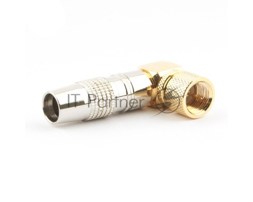 Разьем Cablexpert SPL6-05, F (папа), позолоченный, латунь OD8.5, 90 градусов, блистер Разьем Cablexpert SPL6-05, F (папа), позолоченный, латунь OD8.5, 90 градусов, блистер