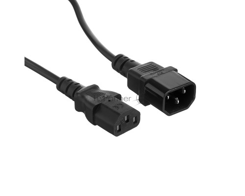 Кабель монитор-компьютер (UPS->уст-во) ExeGate Power EC-1,8P (С13->С14) VDE-250V-3*0,5-CU, 6A, 1.8м