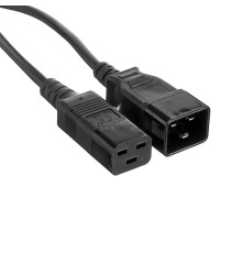 Кабель питания (UPS) ExeGate Power EC20-3P (С19->С20) VDE-250V-3*1.5-СU, 16А, черный, 3м