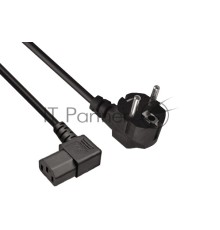 Кабель питания ExeGate PC-1,2 OfficePC 450W (Евровилка Schuko ->С13 угловой) VDE-250V черный, 1.2м