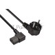 Кабель питания ExeGate PC-1,2 OfficePC 450W (Евровилка Schuko ->С13 угловой) VDE-250V черный, 1.2м