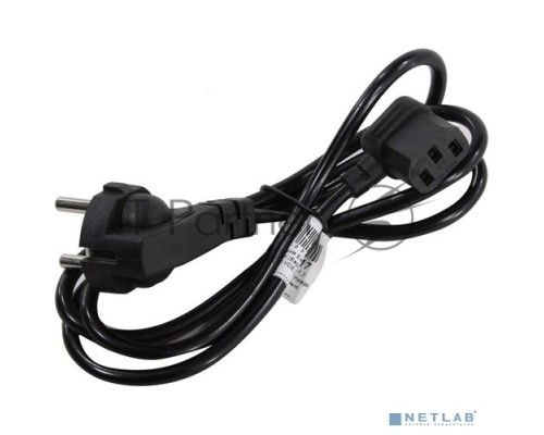 Кабель питания ExeGate PC-1,2 OfficePC 450W (Евровилка Schuko ->С13 угловой) VDE-250V черный, 1.2м