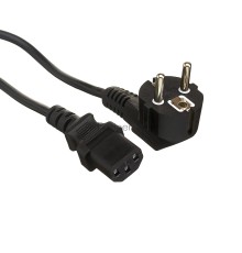 Кабель питания ExeGate Power PC-10P (Евровилка угловая Schuko->С13) VDE-250V-3*0.75-CU, 10A, 10м