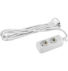 ЭРА Б0038574 Удлинитель электрический UX-2e-5m с заземлением 2 розетки 5м ПВС 3x0,75мм2 10А