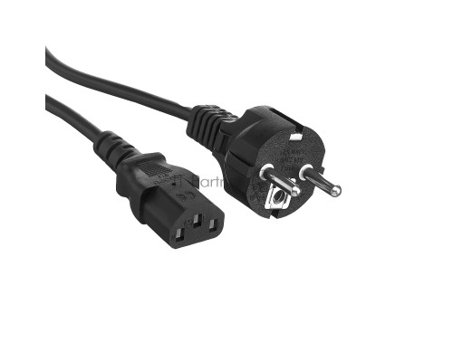 Кабель питания ExeGate Power PC-5P (Евровилка Schuko->С13) VDE-250V-3*1.0-CU, 10A, черный, 5м