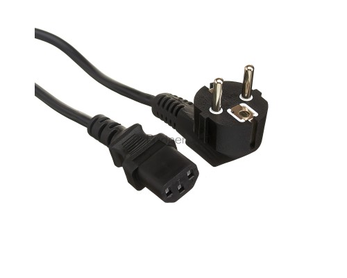 Кабель питания ExeGate Power PC-5P (Евровилка угловая Schuko->С13) VDE-250V-3*0.75-CU, 10A, 5м