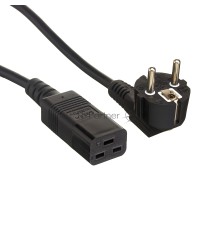 Кабель питания ExeGate Power PC19-10P (Евровилка Schuko->С19) VDE-250V-3*1.5-CU, черный, 16А, 10м
