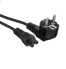 Кабель питания ноутбуков ExeGate Special PC5-1,8S (Евровилка Schuko->С5) 3*0.75mm2, ССА, черный, 1.8м.