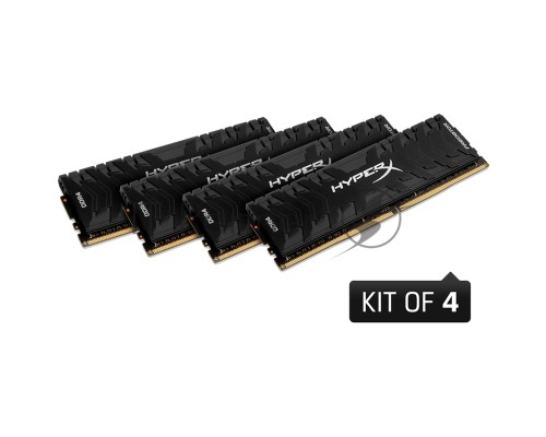 Модуль памяти DDR 4 DIMM 64Gb PC26600, 3333Mhz, Kingston XMP HyperX Predator CL16 (Kit of 4) (HX433C16PB3K4/64) (retail)