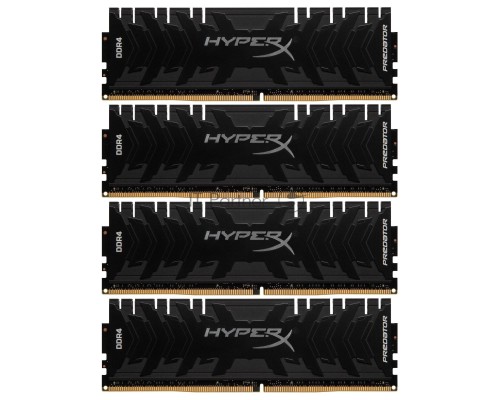 Модуль памяти DDR 4 DIMM 64Gb PC26600, 3333Mhz, Kingston XMP HyperX Predator CL16 (Kit of 4) (HX433C16PB3K4/64) (retail)