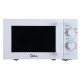 Микроволновая печь Midea MM720CY6-W белый, 20 л, 700 Вт, переключатели - поворотный механизм