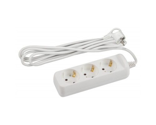 [ЭРА Удлинители бытовые, Сетевые фильтры] ЭРА Б0044032 Удлинитель электрический U-3e-3m-3x1,5 с заземлением 3 розетки 3м ПВС 3x1,5мм2 16А