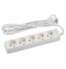 ЭРА Б0044038 Удлинитель электрический U-5e-3m-3x1,5 с заземлением 5 розеток 3м ПВС 3x1,5мм2 16А