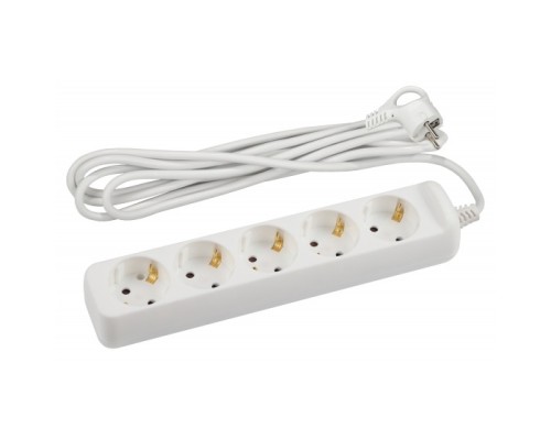 [ЭРА Удлинители бытовые, Сетевые фильтры] ЭРА Б0044038 Удлинитель электрический U-5e-3m-3x1,5 с заземлением 5 розеток 3м ПВС 3x1,5мм2 16А