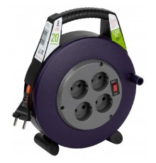 ЭРА Б0052924 Удлинитель силовой BPx-4-2x0,75-20m в закрытом корпусе без заземления с выключателем 4 розетки 20м ПВС 2x0,75мм2 6А 