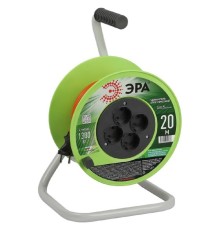 ЭРА Б0059779 Удлинитель силовой RP-4-2x0.75-20m на пластиковой катушке без заземления 4 розетки 20м ПВС 2х0,75мм2 