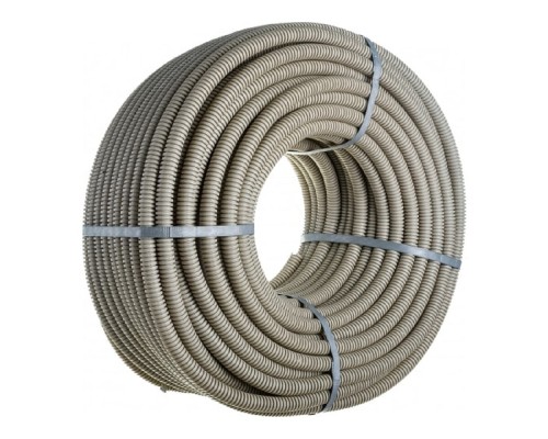 [ЭРА Трубы гофрированные ПВХ] ЭРА Б0036839 Труба гофрированная ПВХ GOFR-20-100-PVC-building  (серый) Строительная d 20мм с зонд. легкая 100м 