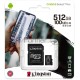 Флеш карта microSDHC 512GB microSDXC Class10 Kingston <SDCS2/512GB> UHS-I Canvas Select up to 100MB/s с адапт.