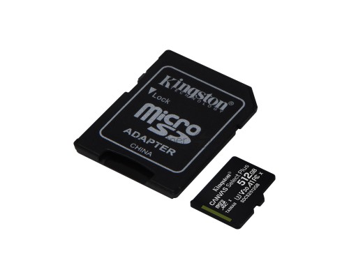 Флеш карта microSDHC 512GB microSDXC Class10 Kingston <SDCS2/512GB> UHS-I Canvas Select up to 100MB/s с адапт.